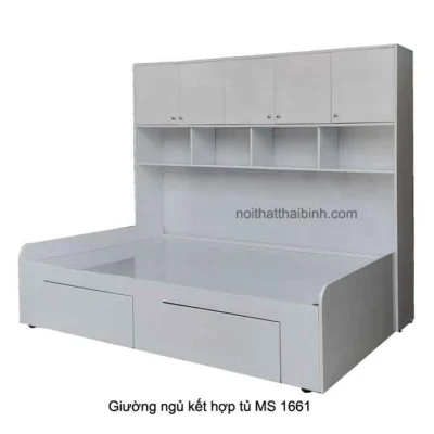 Giường kết hợp tủ MS 1661 Giá bán= 11,500,000đ giảm còn= 9,500,000đ