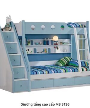 Giường tầng màu xanh MS 3136