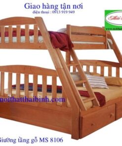 Giường tầng gỗ tự nhiên MS : 8106 Giá : 1m2 - 0m90 = 16000000