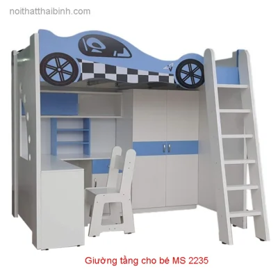 Giường tầng cho cả bé trai và gái MS 2235