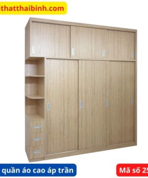 Tủ quần áo cao áp trần cửa lùa MS 2573