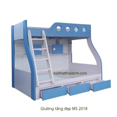 Giường tầng đẹp cho bé trai MS 2018