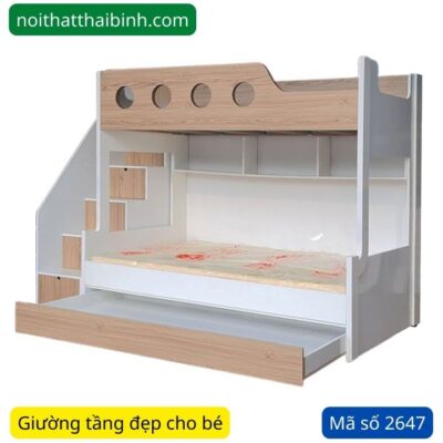 Giường tầng đẹp cho bé MS 2647