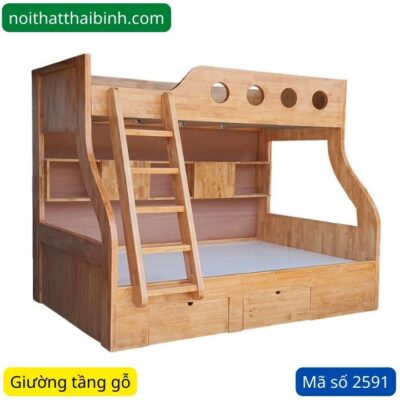Giường tầng gỗ 1 2m MS 2591