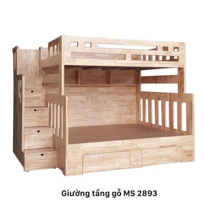 Giường tầng gỗ cao su đẹp MS 2893