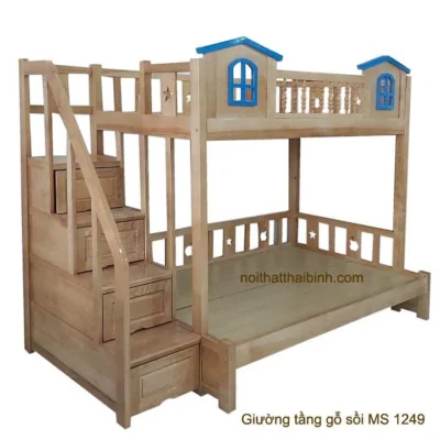 Giường tầng gỗ sồi MS 1249 Giá bán = 21.000.000 đ giảm còn = 18.000.000 đ