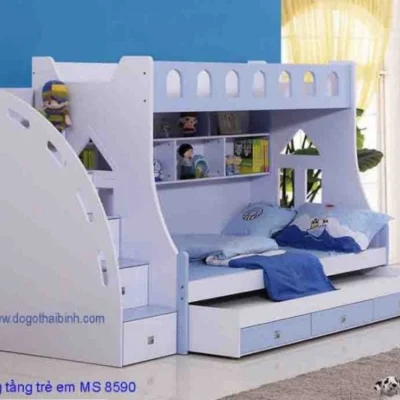 Giường tầng MS 8590 Size : giường 1m2 tầng 0m9 Giá : 14,200,000đ