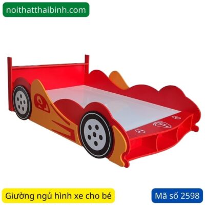 Giường ngủ cho bé trai hình xe hơi MS 2598