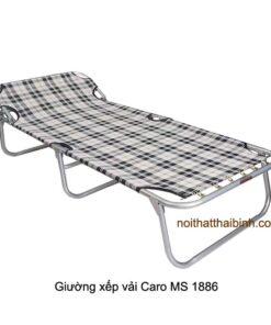 Giường xếp vải caro MS 1886 | GIAO HỎA TỐC TPHCM