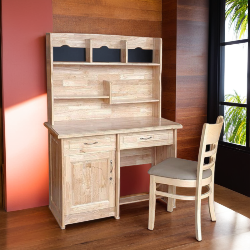 Bàn học cho bé gỗ tự nhiên có kệ MS 2959 | GIAO HỎA TỐC TPHCM - Hình ảnh 2