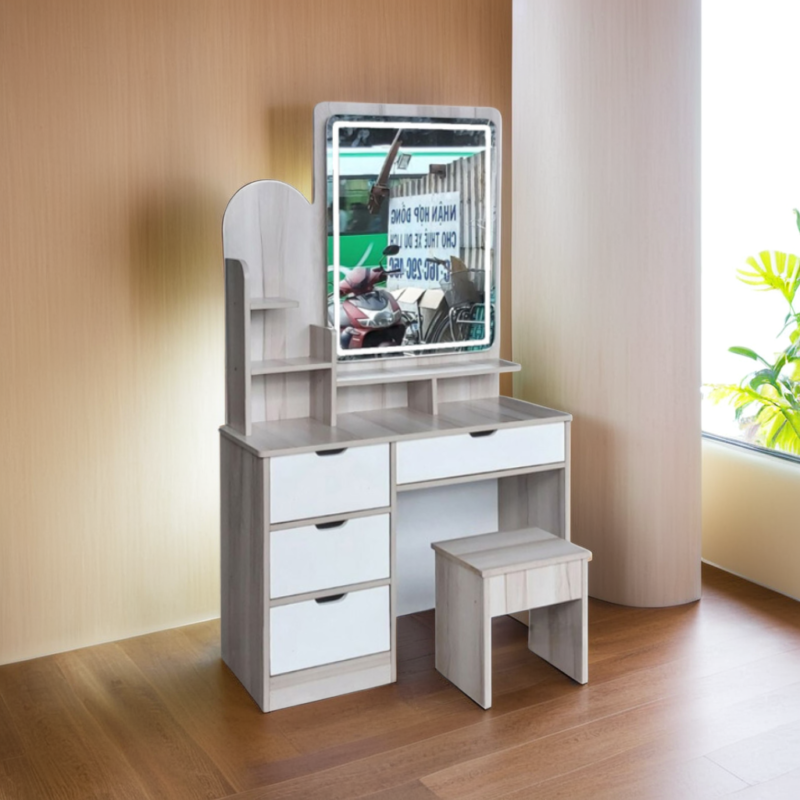 Bàn trang điểm kính đèn cảm ứng MS 2145 - Hình ảnh 2