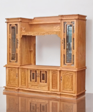 Kệ tivi gỗ gõ đỏ kết hợp tủ rượu MS 2737