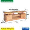 Tủ kệ tivi gỗ Hương Xám MS 2663 - Hình ảnh 4