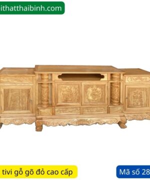 Kệ tivi gỗ gõ đỏ tự nhiên MS 2820