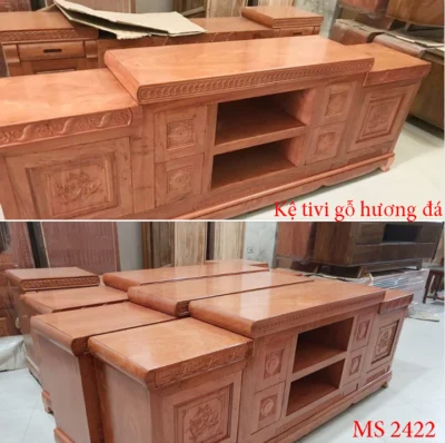 Kệ tivi gỗ hương đá MS 2422