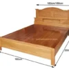 Giường ngủ gỗ gõ đỏ đẹp MS 1192 - Hình ảnh 5