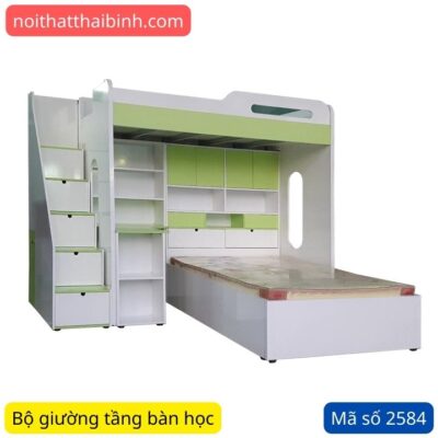 Bộ giường tầng kết hợp bàn học MS 2584