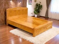 Mẫu giường gỗ đơn giản đẹp