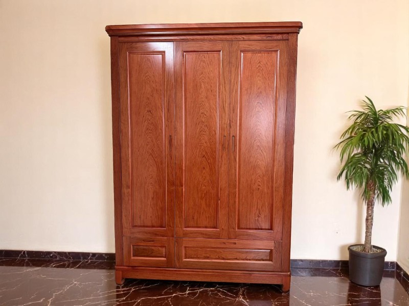 Mẫu tủ quần áo gỗ tự nhiên 5 cánh