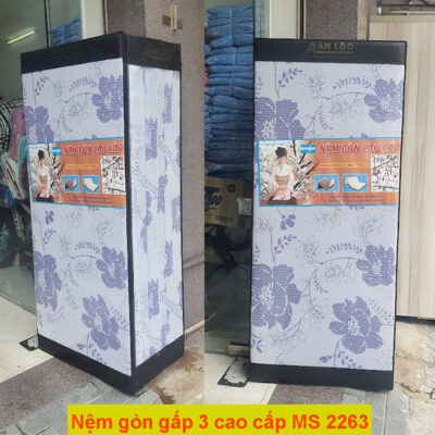 Nệm gòn gấp 3 cao cấp MS 2263