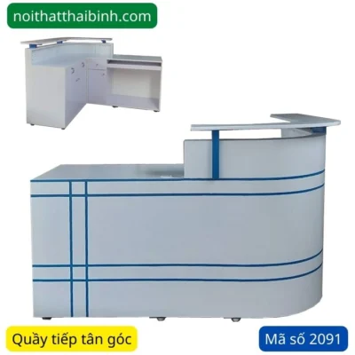 Quầy tiếp tân góc đẹp MS 2091