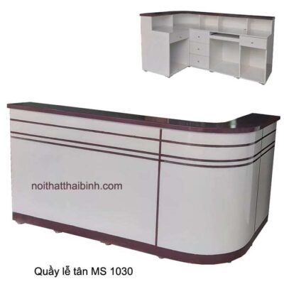 Quầy lễ tân bo góc đẹp MS 1030 Giá bán = 9.000.000 đ