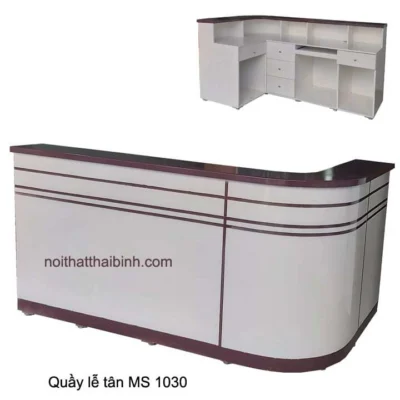 Quầy lễ tân bo góc đẹp MS 1030 Giá bán = 9.000.000 đ