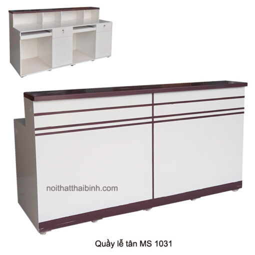 Quầy lễ tân dài 2m MS 1031 Giá bán = 8.000.000 đ