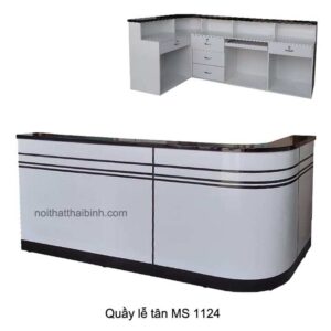 Quầy lễ tân bo góc MS 1124 Giá bán = 10.000.000 đ