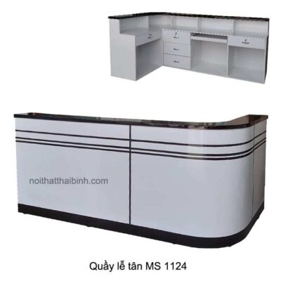 Quầy lễ tân bo góc MS 1124 Giá bán = 10.000.000 đ