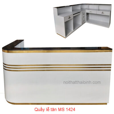 Quầy lễ tân đẹp chất lượng MS 1424 Giá bán= 17.500.000đ giảm còn= 15.500.000đ