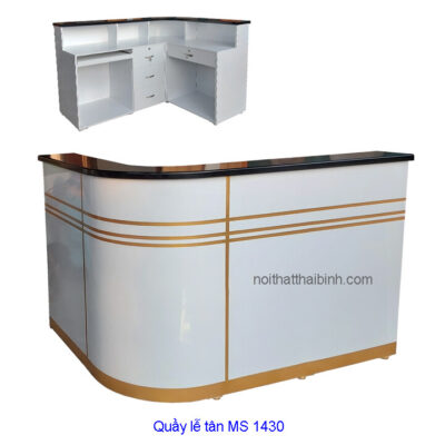 Quầy lễ tân đẹp MS 1430 Giá bán= 12.000.000đ giảm còn= 10.000.000đ