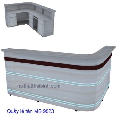 Quầy lễ tân đẹp hiện đại MS 9823 Giá 2m0 = 10.800.000