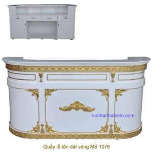 Quầy lễ tân dát vàng MS 1076 Giá bán = 20.000.000 đ