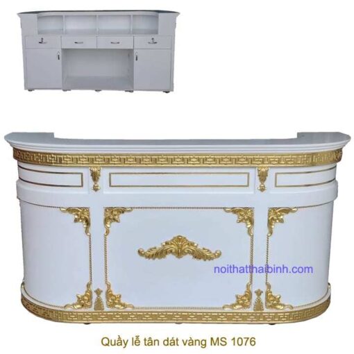 Quầy lễ tân dát vàng MS 1076 Giá bán = 20.000.000 đ