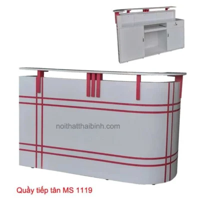Quầy tiếp tân 1m8 MS 1119 Giá bán= 7.000.000đ giảm còn= 6.000.000đ