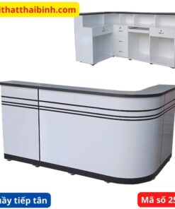 Quầy tiếp tân góc cong 1m6 MS 2588