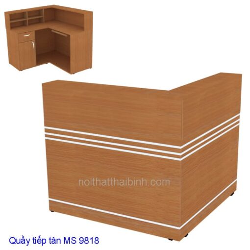 Quầy tiếp tân góc MS 9818 Giá 1m2 = 7.600.000