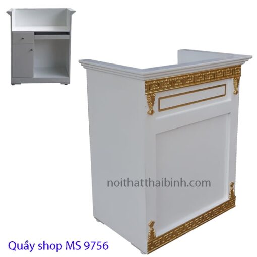 Quầy tính tiền shop bán hàng MS 9756 Giá 1m0 = 5.500.000