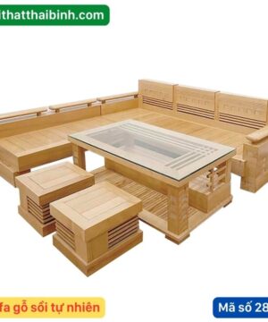 Sofa góc gỗ sồi tự nhiên MS 2849
