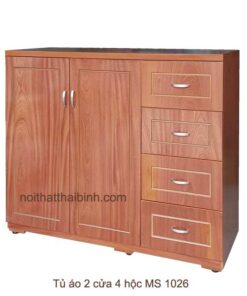 Tủ áo 2 cửa 4 hộc MS 1026 Giá bán = 3.500.000 đ