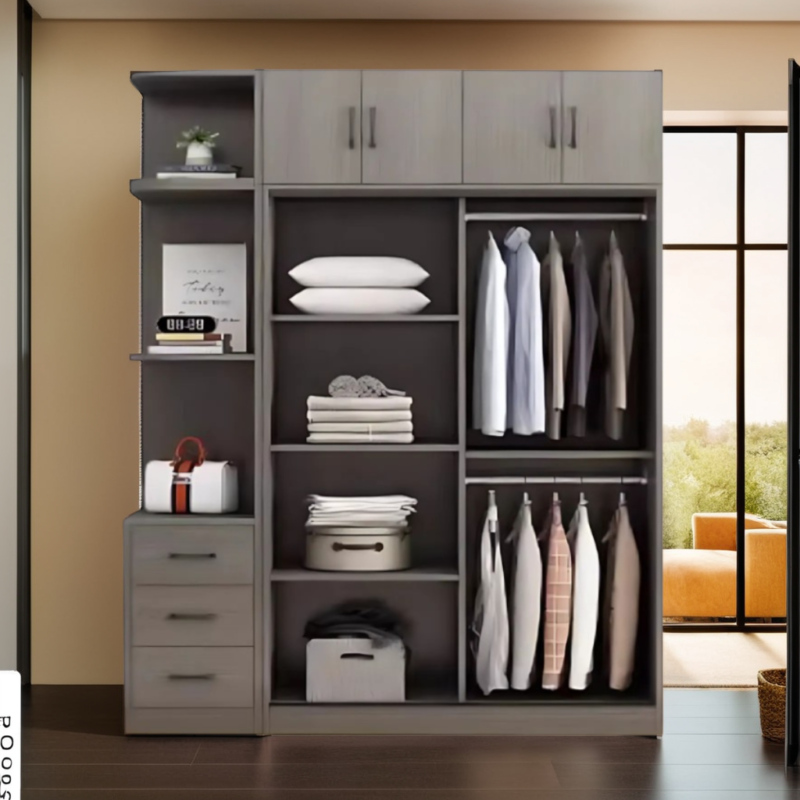 Tủ Áo 2 Tầng cửa lùa có kệ trang trí MS 3196 - Hình ảnh 3
