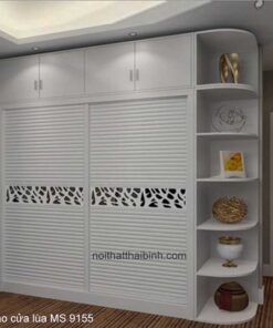 Tủ áo cửa lùa 2 tầng MS 9155 Giá 2m0 = 14.000.000