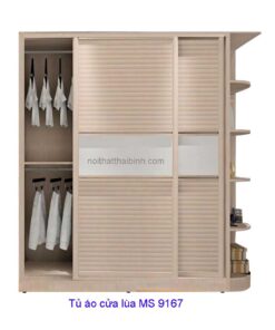 Tủ áo cửa lùa MS 9167 Giá 1m8 = 8.500.000