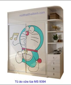 Tủ áo cửa lùa 2 tầng Doraemom MS 9394 Giá 1m8 = 11.000.000
