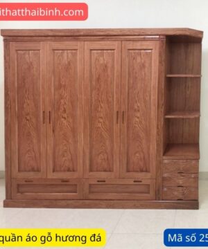 Tủ áo gỗ hương đá góc MS 2586