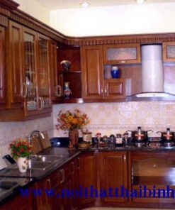 Tủ bếp gỗ gõ đỏ MS 1189  GIÁ : 6.300.000 md