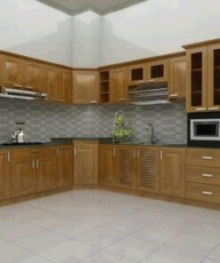Tủ bếp gỗ sồi MS 1233  GIÁ : 4.500.000 md
