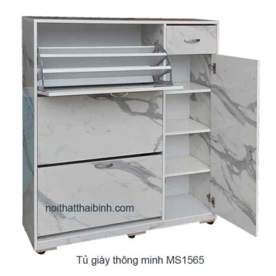Tủ giày thông minh vân đá MS 1565 Giá bán= 3,200,000đ giảm còn= 2,700,000đ
