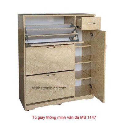 Tủ giày thông minh vân đá MS 1147 Giá bán= 2.900.000đ giảm còn= 2.400.000đ